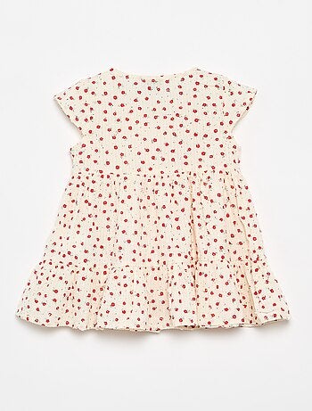 Vestido estampado en tejido plumeti
