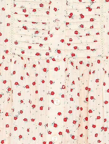 Vestido estampado en tejido plumeti