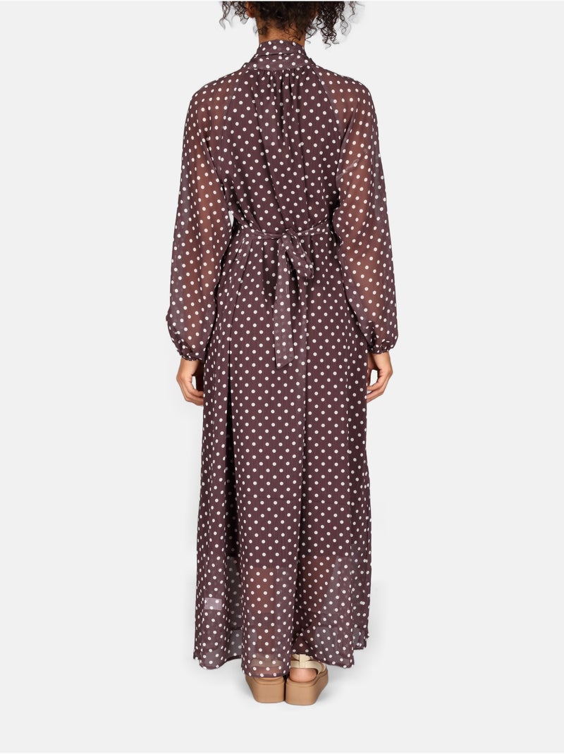 Vestido estampado Marrón - Kiabi