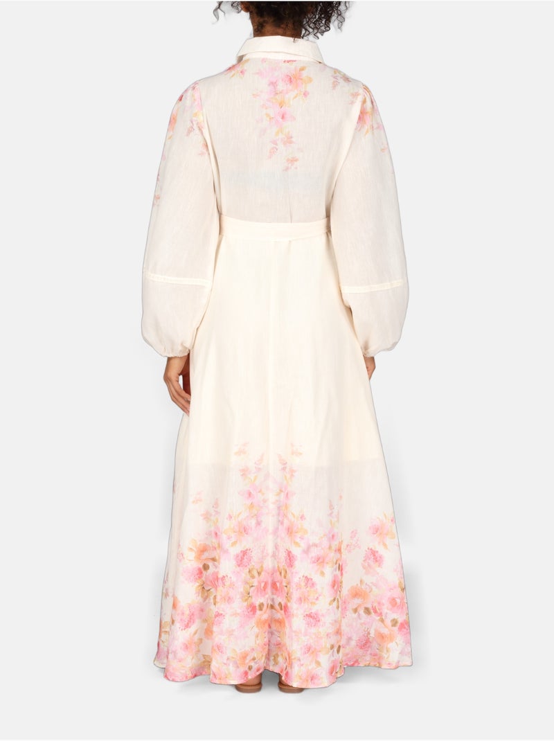 Vestido estampado Naranja - Kiabi