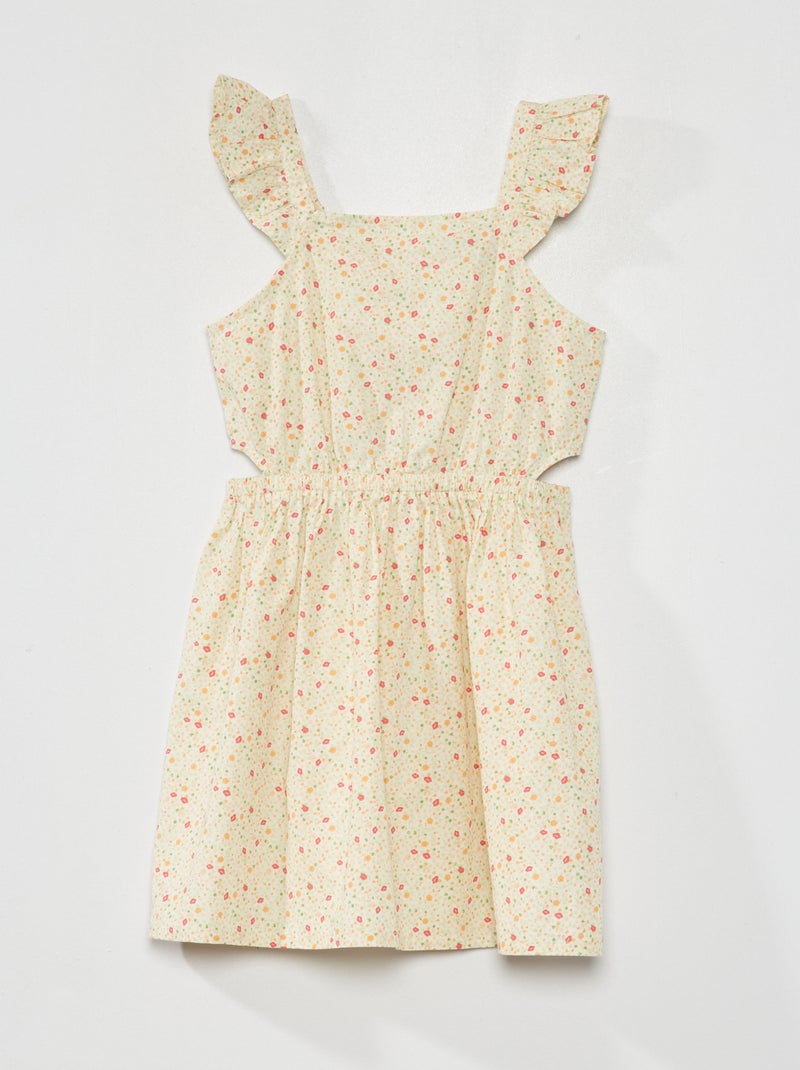 Vestido evasé con tirantes BLANCO - Kiabi