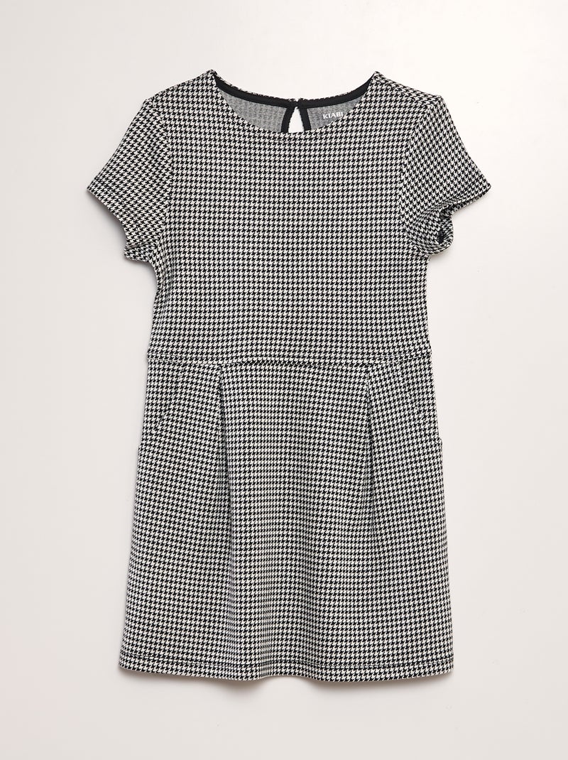 Vestido evasé de punto NEGRO - Kiabi