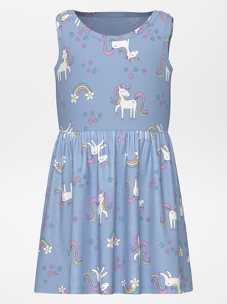 Vestido evasé estampado
