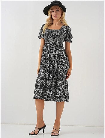 Vestido floral de manga corta bdart