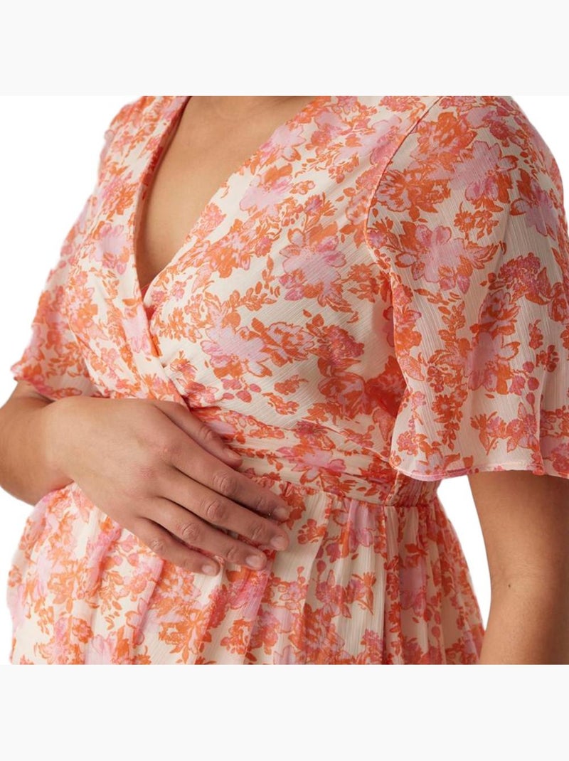 Vestido Floral Premamá Vero Moda Rosa - Kiabi