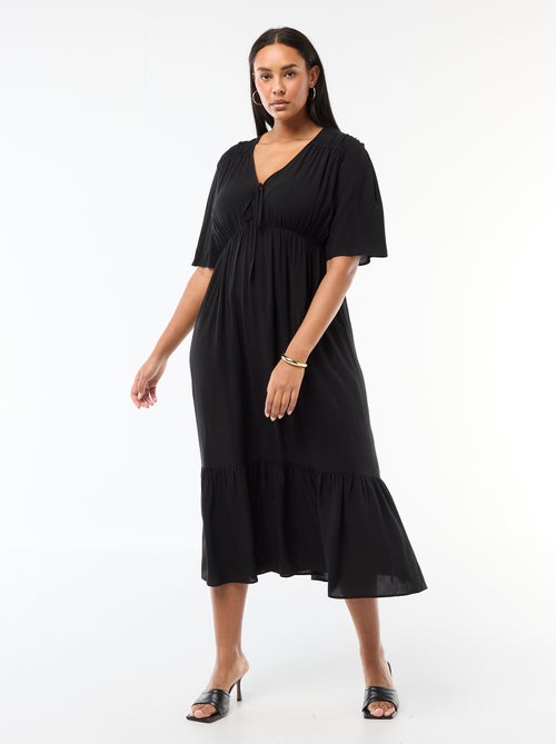 Vestido fluido con estampado fantasía - Kiabi