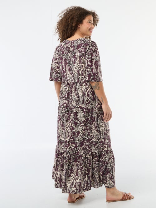 Vestido fluido con estampado fantasía - Kiabi