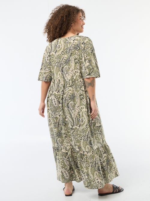 Vestido fluido con estampado fantasía - Kiabi