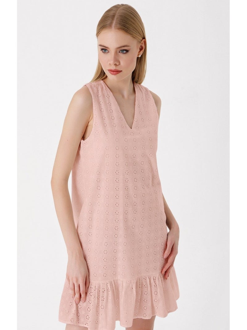 Vestido fluido sin mangas Rosa - Kiabi