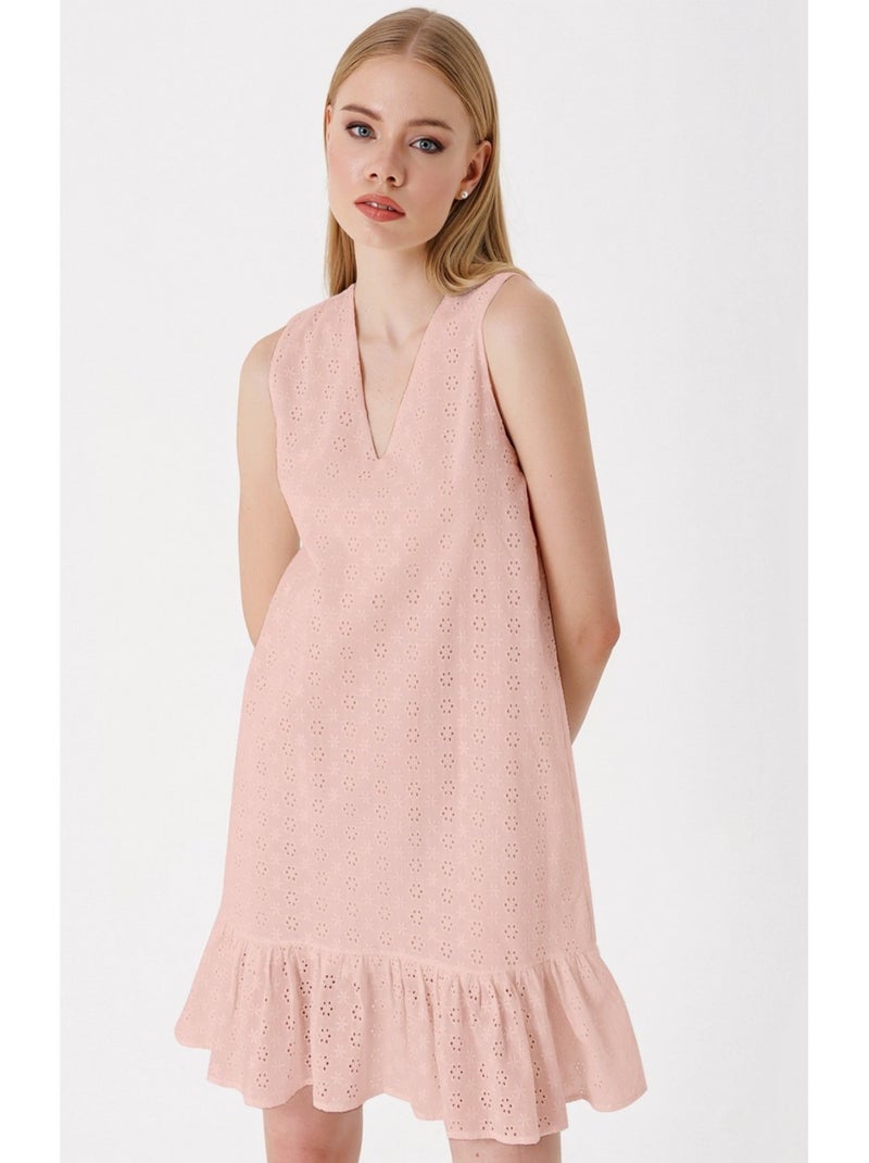 Vestido fluido sin mangas Rosa - Kiabi