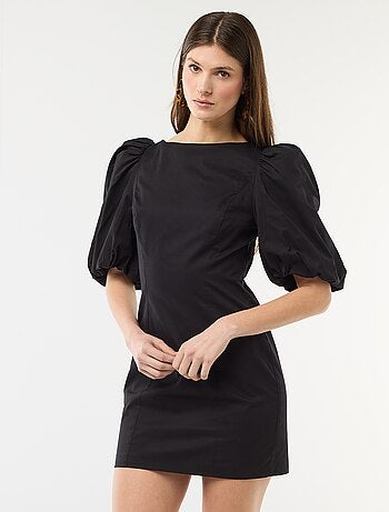 Vestido globo de manga corta