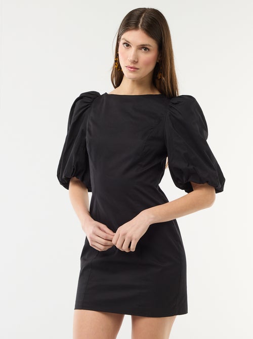 Vestido globo de manga corta - Kiabi