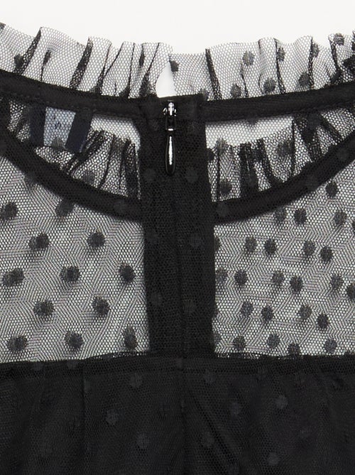 Vestido 'Halloween' de manga larga de plumeti con cuello alto - Kiabi Vestido 'Halloween' de manga larga de plumeti con cuello alto - Kiabi