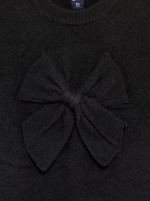 Vestido jersey con gran lazo delantero - Kiabi