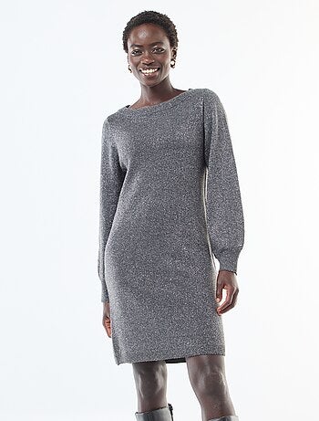 Vestido jersey corto brillante