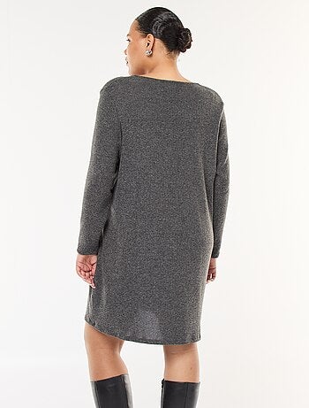 Vestido tipo jersey corto de punto grueso