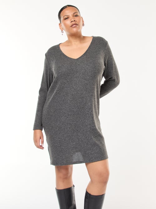 Vestido jersey corto de punto grueso - Kiabi