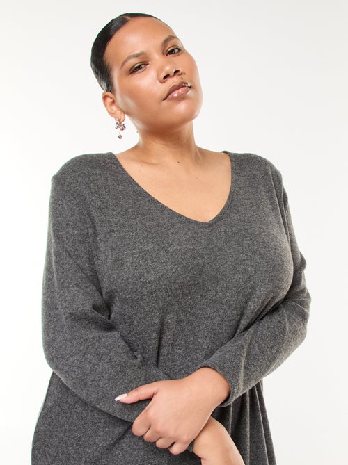 Vestido jersey corto de punto grueso - Kiabi