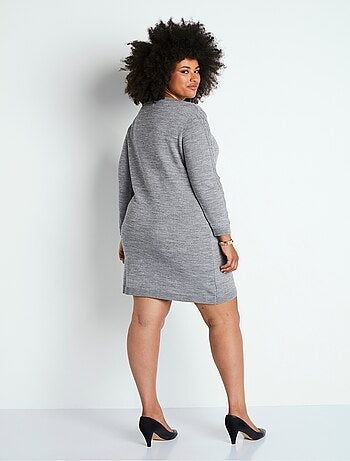 Vestido jersey corto punto fantasía - Afibel