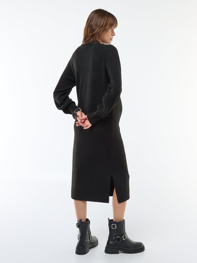 Vestido jersey de maternidad Negro - Kiabi