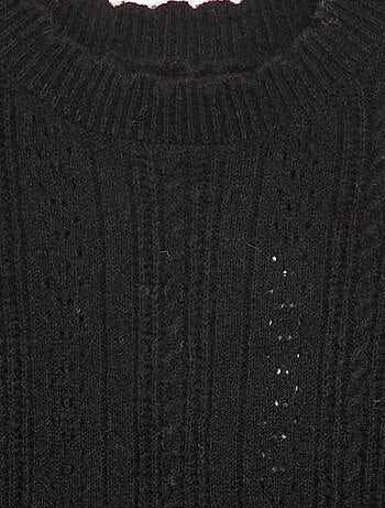 Vestido jersey de punto calado