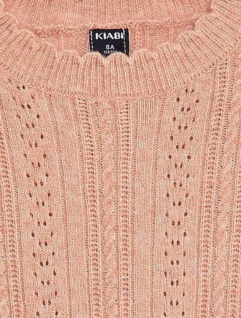 Vestido jersey de punto calado