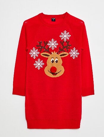 Vestido jersey de punto 'Navidad'