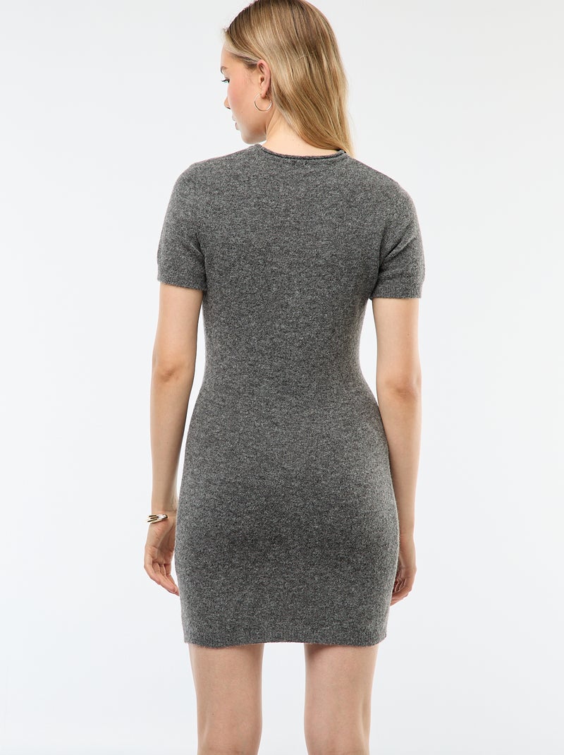 Vestido jersey de punto suave Gris - Kiabi