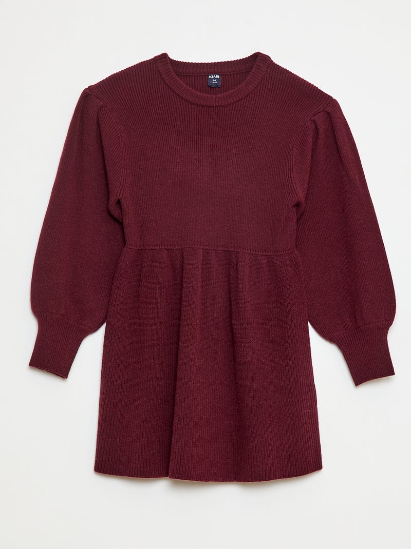 Vestido jersey de punto suave Rojo - Kiabi
