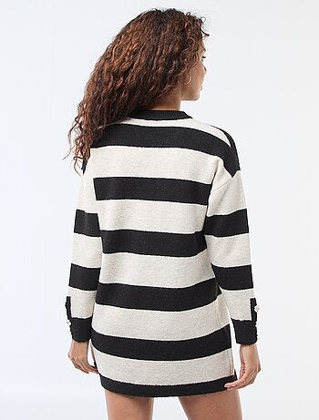 Vestido jersey de rayas