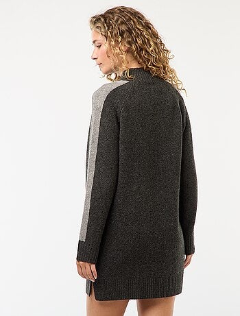 Vestido jersey estilo color block