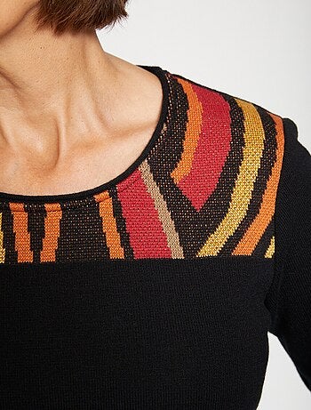 Vestido jersey jacquard - Afibel