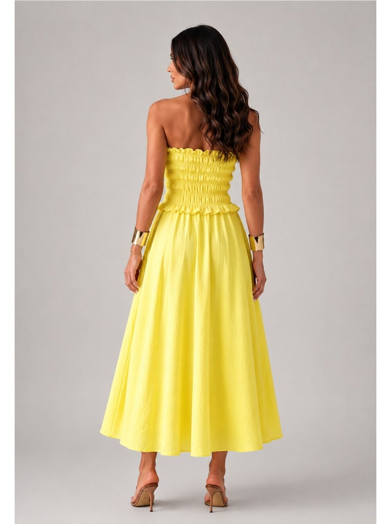 Vestido Kebello Amarillo - Kiabi