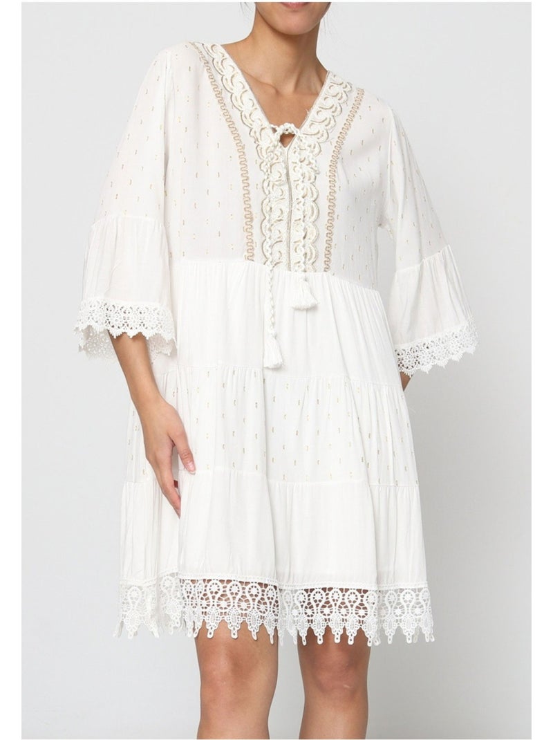 Vestido Kebello Blanco - Kiabi