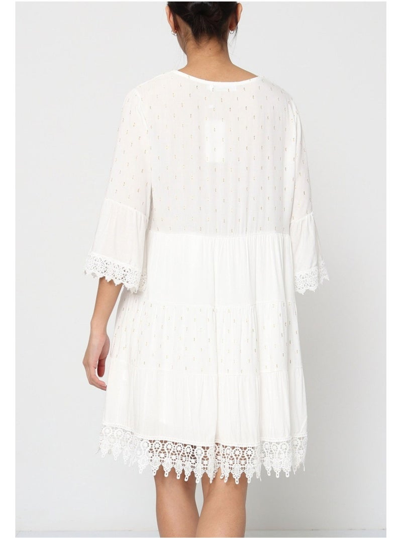 Vestido Kebello Blanco - Kiabi