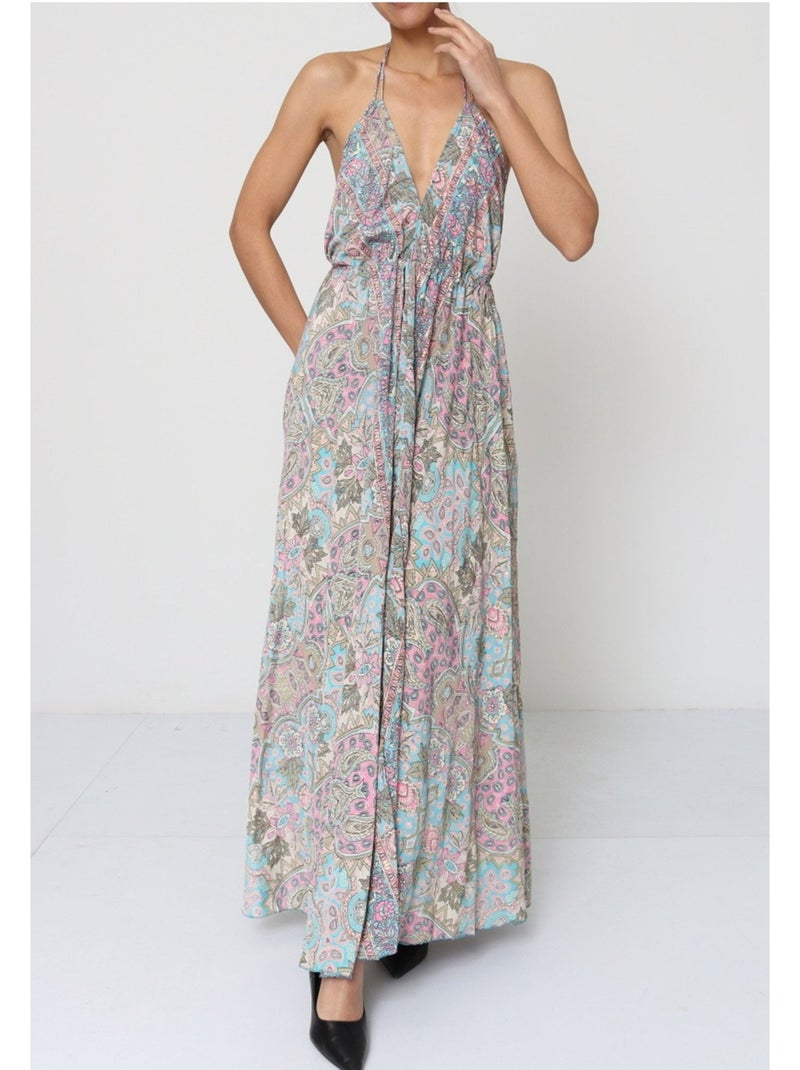 Vestido Kebello Gris amarillo - Kiabi