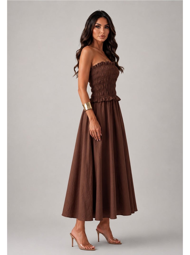 Vestido Kebello Marrón - Kiabi