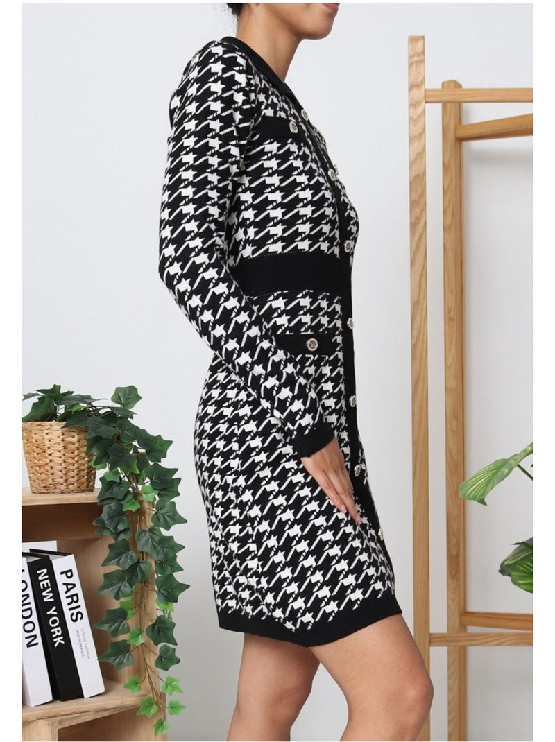 Vestido Kebello Negro Blanco - Kiabi