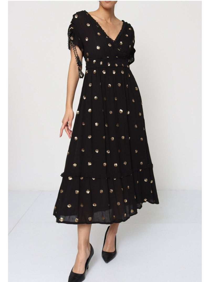Vestido Kebello Negro Negro - Kiabi