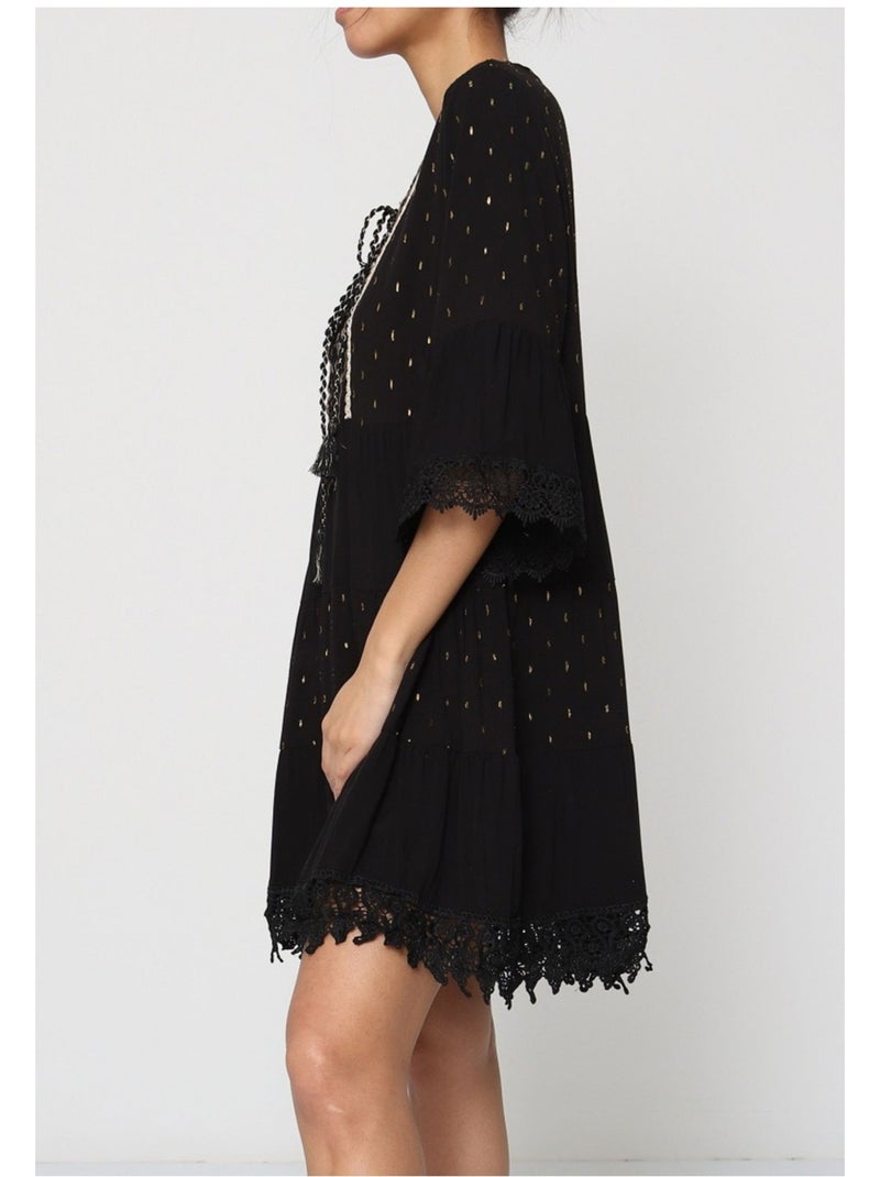 Vestido Kebello Negro Negro - Kiabi