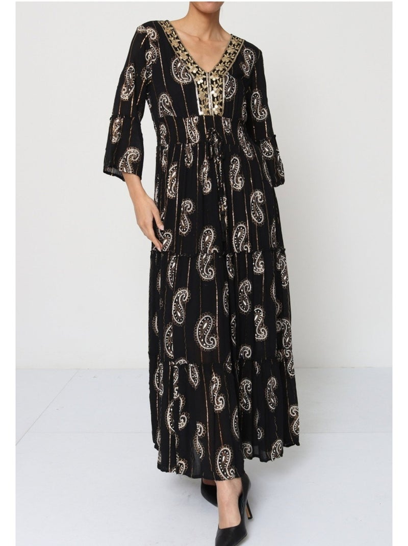 Vestido Kebello Negro Negro - Kiabi
