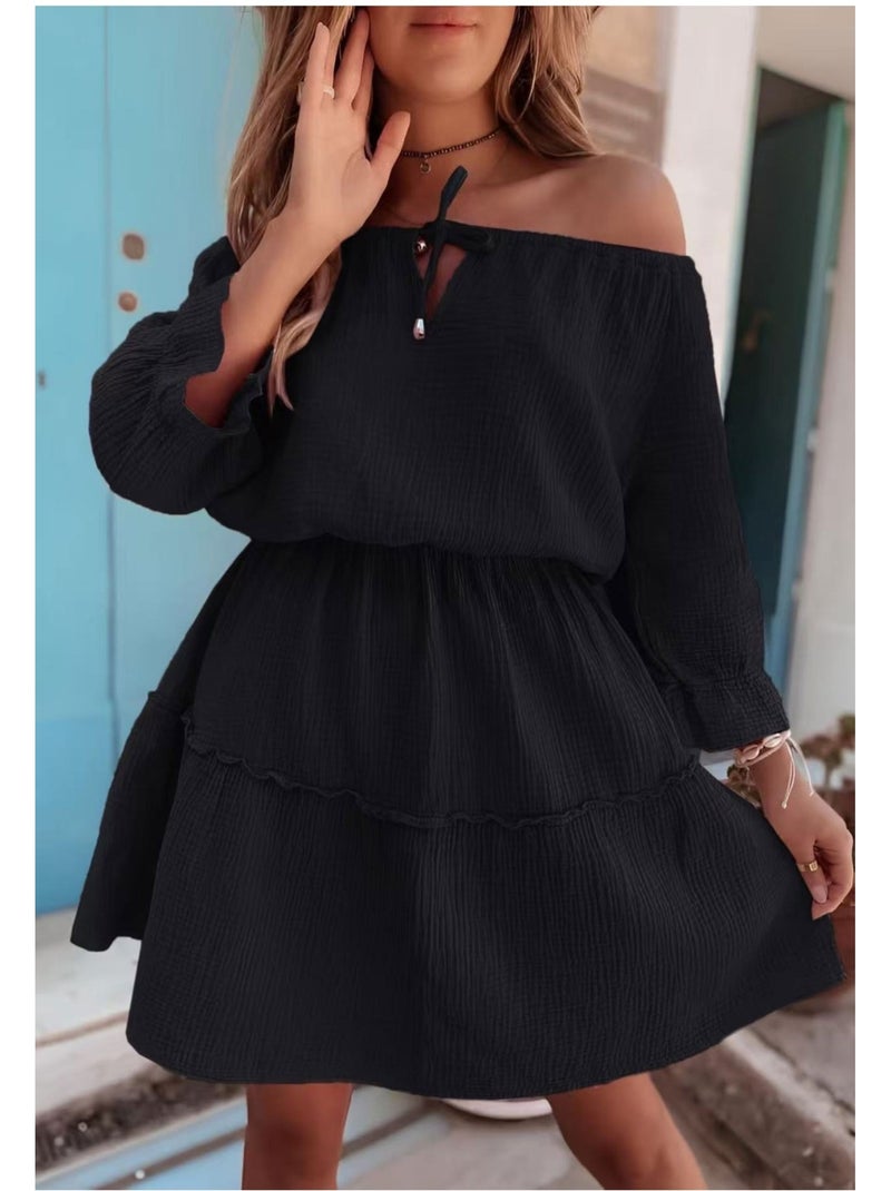 Vestido Kebello Negro Negro - Kiabi
