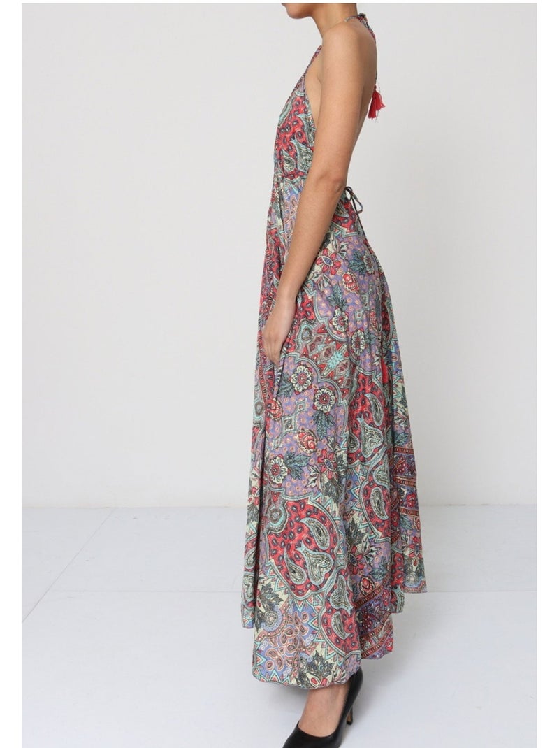 Vestido Kebello Negro Rosa - Kiabi