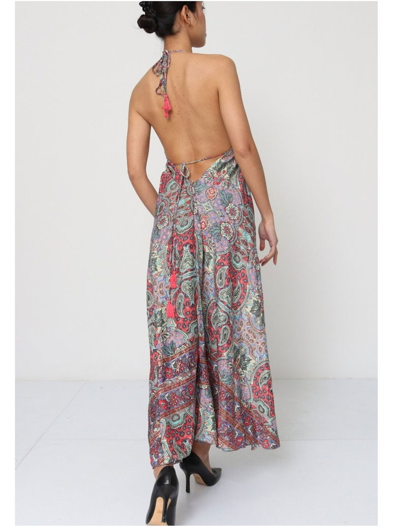 Vestido Kebello Negro Rosa - Kiabi
