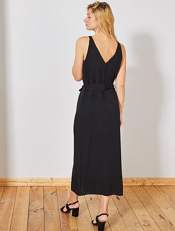 Vestido largo abotonado - Kiabi