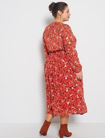 Vestido largo abotonado - Kiabi