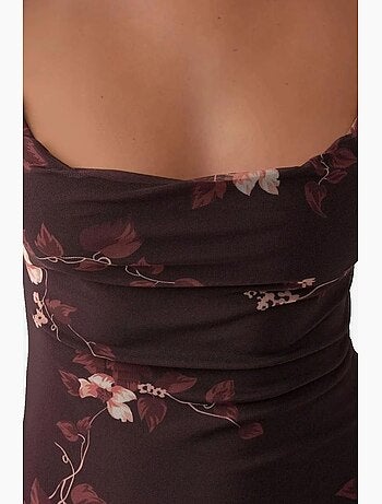 Vestido largo ajustado con estampado de leopardo hiccup
