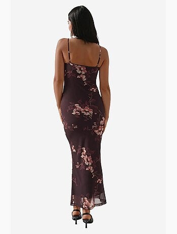 Vestido largo ajustado con estampado de leopardo hiccup