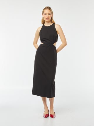 Vestido largo ajustado sin mangas