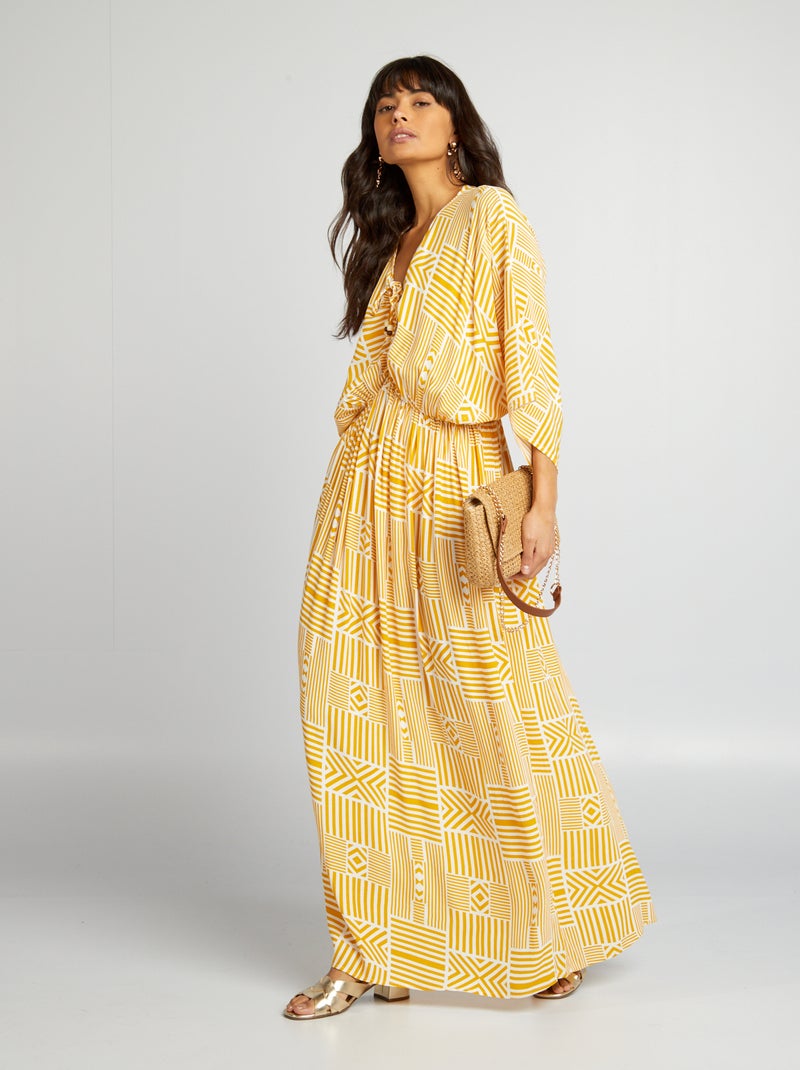Vestido largo AMARILLO - Kiabi
